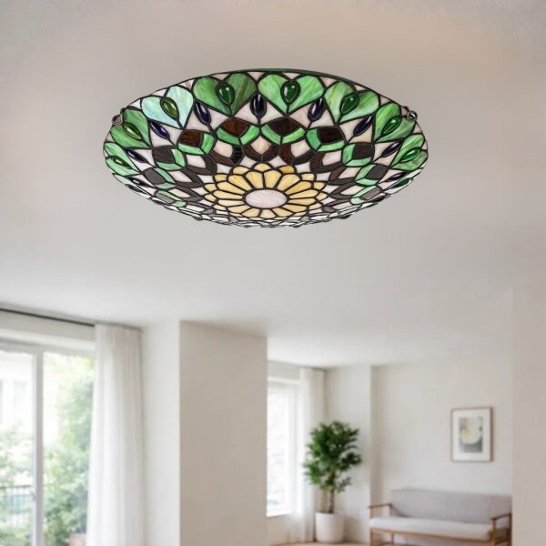 Brilagi - Tiffany vitrážové stropné svietidlo MARGARET 2xE27/60W/230V pr. 40 cm