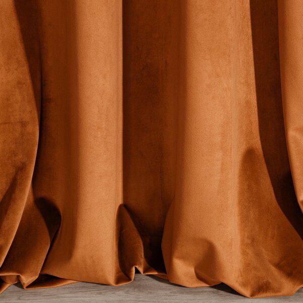 ZATEMŇOVACÍ ZÁVES NA KRÚŽKOCH RIA 140X250 CM ORANŽOVÁ