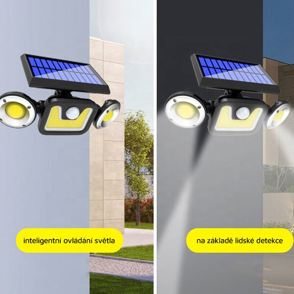 Bezdoteku LEDSolar 83 COB vonkajšie svetlo, bezdrôtové, 5W, studené sv