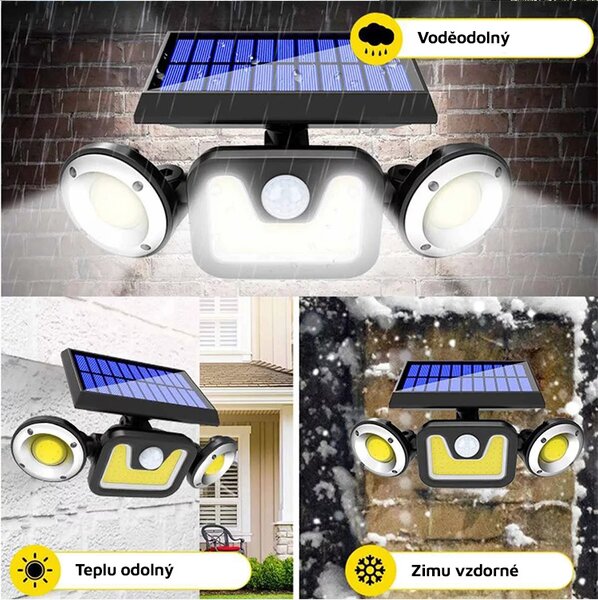 Bezdoteku LEDSolar 83 COB vonkajšie svetlo, bezdrôtové, 5W, studené sv