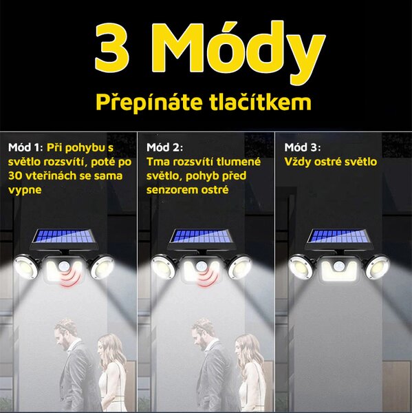 Bezdoteku LEDSolar 83 COB vonkajšie svetlo, bezdrôtové, 5W, studené sv