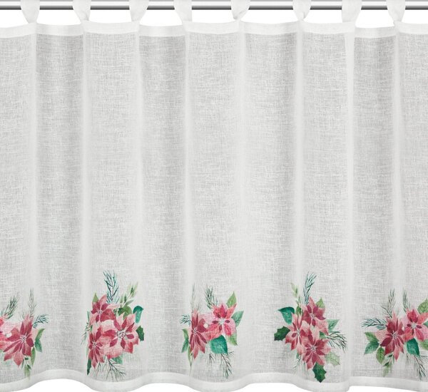 KRÁTKA VIANOČNÁ ZÁCLONA NA PÚTKACH XMAS3 90X150 CM VZOROVANÁ