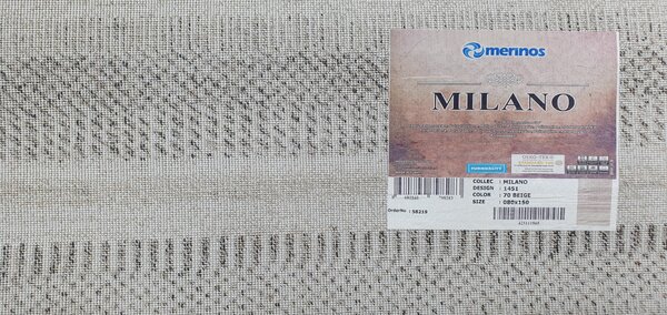 Medipa (Merinos) , Kusový koberec Milano 1451/70 Beige, 80x150, šedá, chodba / predsieň