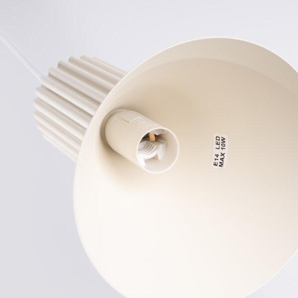 Sollux SL.1871 - Závesný luster ESTRIA na lankách 3xE14/10W/230V, priemer 30 cm, krémový