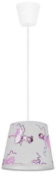 Detské závesné svietidlo Cone, 1x textilné tienidlo so vzorom (výber zo 4 vzorov)
