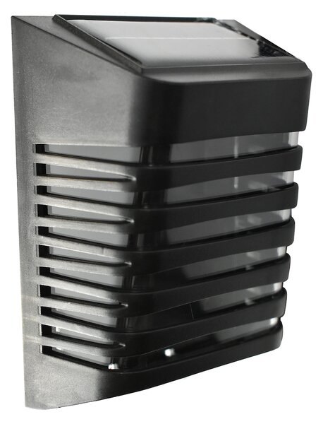 Exteriérové solárne nástenné LED svietidlo Strip, 1x LED 0,12w, čierna