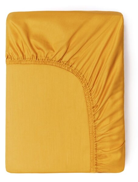 Tmavožltá elastická plachta z bavlneného saténu HIP, 90 x 200 cm