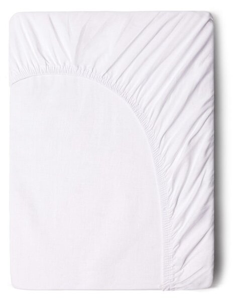 Biela bavlnená elastická plachta Good Morning, 140 x 200 cm