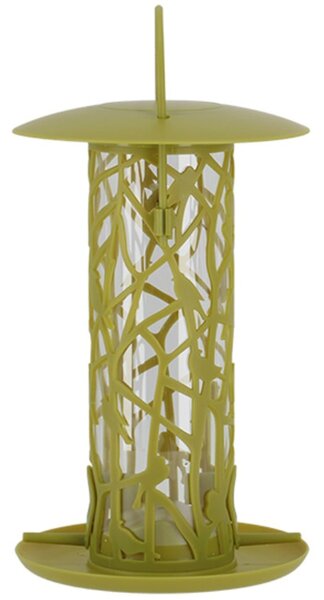 Závesné kŕmidlo pre vtáky Silo, 23x16 cm, plast, zelená