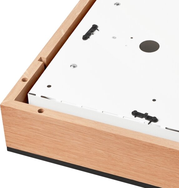 Stropné svietidlo OAK SQUARE 4xE27/15W/230V 39x39 cm dub/čierna