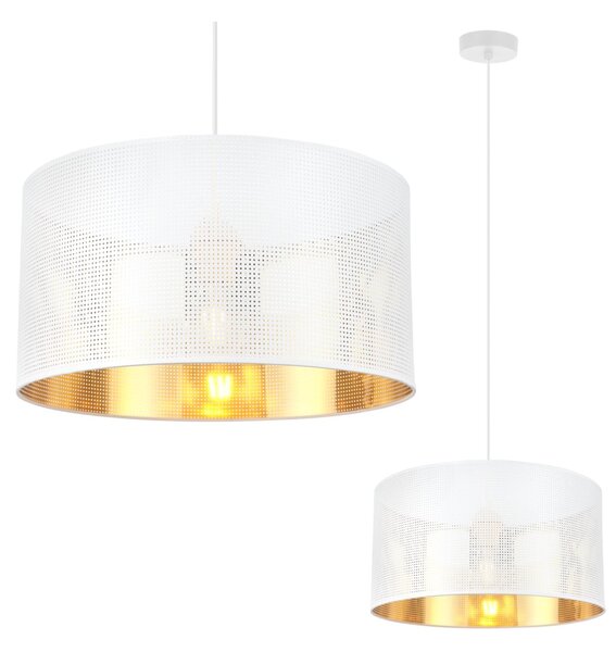 Závesné svietidlo Asti0, 1x biele PVC tienidlo, (fi 35cm), g, w