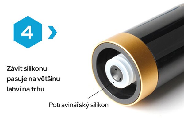 Bezdoteku Elektrická vákuová zátka na víno čierna VACU