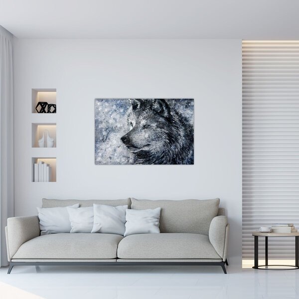 Obraz - Kreslený vlk (90x60 cm)