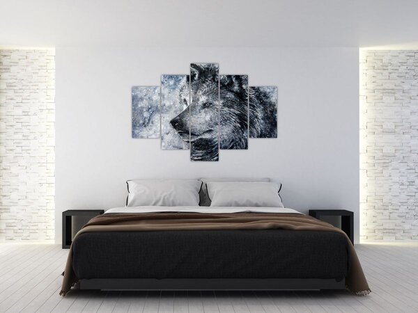 Obraz - Kreslený vlk (150x105 cm)