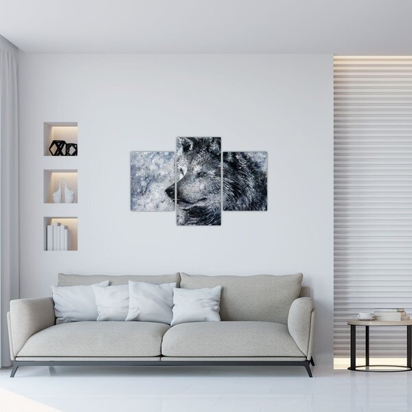 Obraz - Kreslený vlk (90x60 cm)
