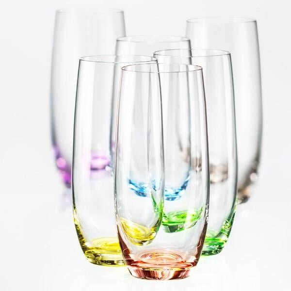 BOHEMIA RAINBOW POHÁR NA VODU 350 ML SADA 6 KS