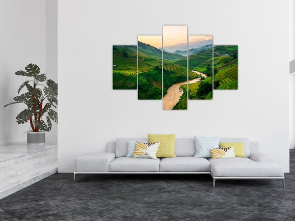 Obraz - Ryžové terasy II. (150x105 cm)