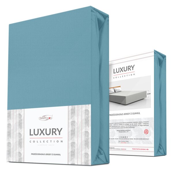 JERSEY PRESTIERADLO 90X200 CM, VÝŠKA 30 CM MODRÉ
