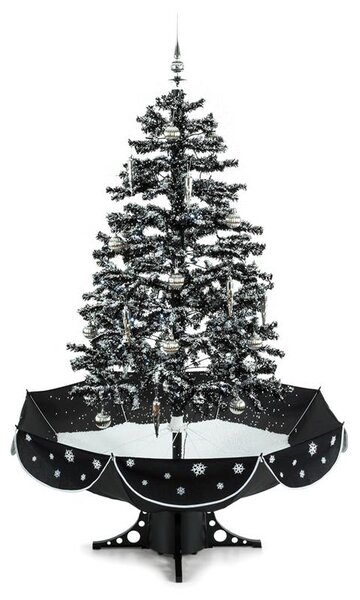 OneConcept Everwhite, vianočný stromček, 180 cm, simulácia sneženia, čierny