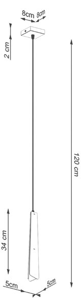 Závesné svietidlo Prysm, 1x čierne kovové tienidlo
