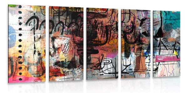 5-dielny obraz street art umenie