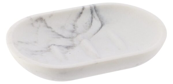 Miska na mydlo Everist Marble, biela