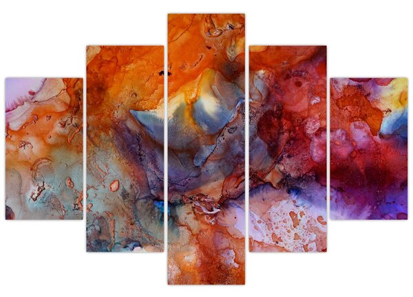 Obraz - Abstraktné atramentové umenie (150x105 cm)