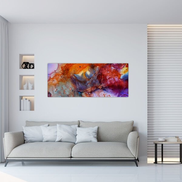 Obraz - Abstraktné atramentové umenie (120x50 cm)
