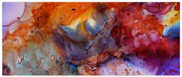 Obraz - Abstraktné atramentové umenie (120x50 cm)