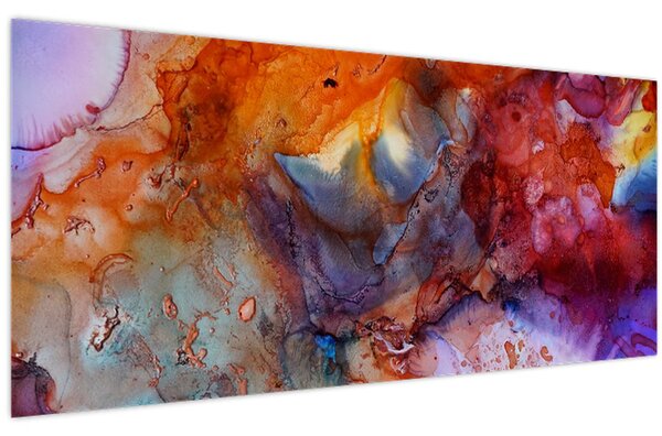 Obraz - Abstraktné atramentové umenie (120x50 cm)