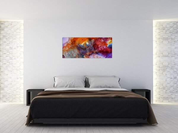 Obraz - Abstraktné atramentové umenie (120x50 cm)