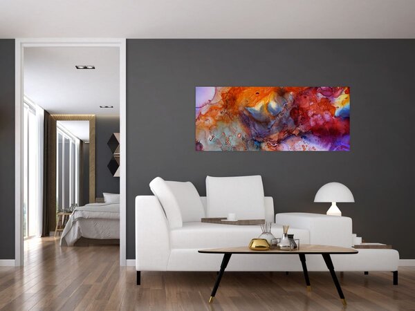 Obraz - Abstraktné atramentové umenie (120x50 cm)