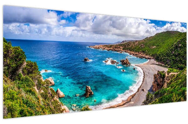 Obraz - Sardínia (120x50 cm)