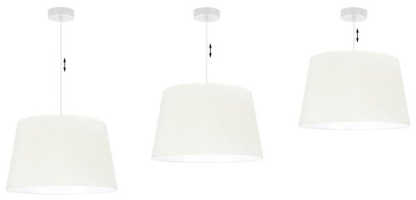 Závesné svietidlo Gaja, 1x krémové textilné tienidlo, (fi 44cm), w