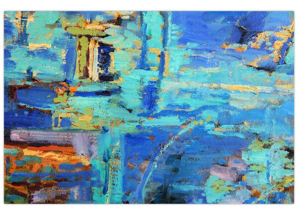 Obraz - Abstraktné olejomaľba (90x60 cm)