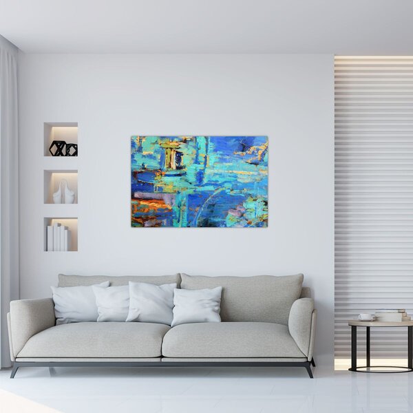 Obraz - Abstraktné olejomaľba (90x60 cm)