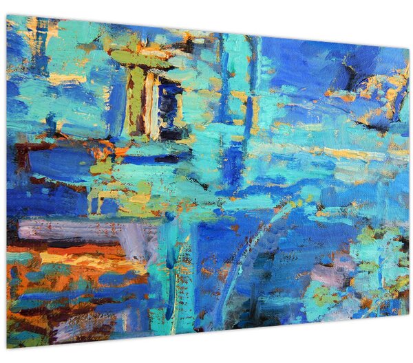Obraz - Abstraktné olejomaľba (90x60 cm)