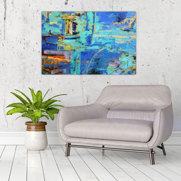 Obraz - Abstraktné olejomaľba (90x60 cm)