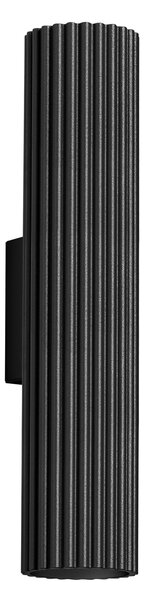 Nástenné svietidlo Karbon, 1x čierne kovové tienidlo, (30 cm)