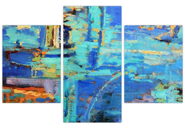 Obraz - Abstraktné olejomaľba (90x60 cm)