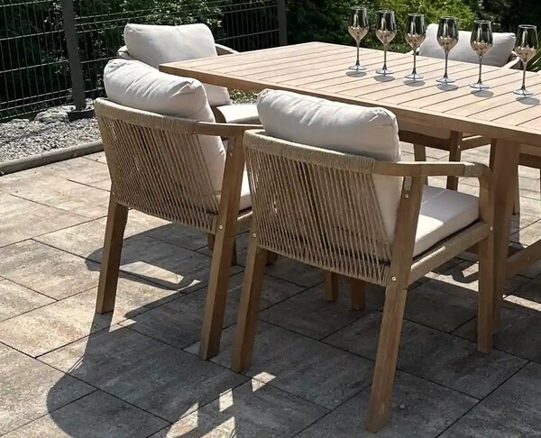 Ratanea Jedálenský záhradný nábytok RAVONA 230 s 8 stoličkami