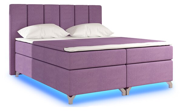Čalúnená manželská posteľ s úložným priestorom Barino 160 - ružová