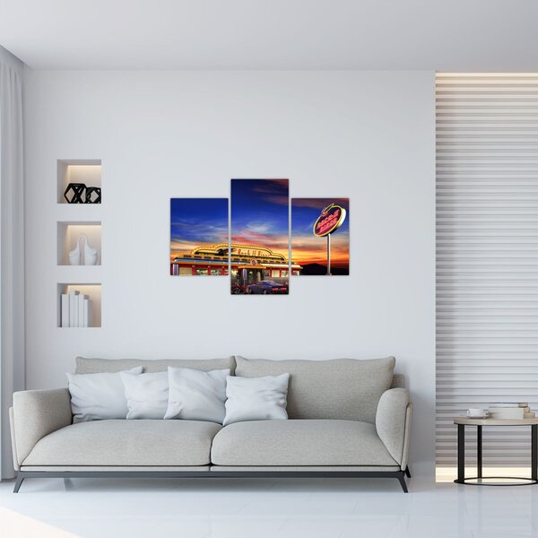 Obraz - Večerný bar (90x60 cm)