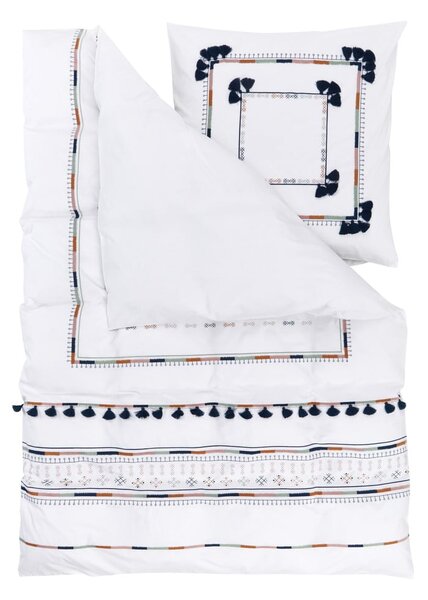 Obliečky na jednolôžko z bavlneného perkálu Westwing Collection Inda, 135 x 200 cm