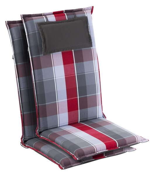 Blumfeldt Donau, čalúnenie, čalúnenie na stoličku, vysoké operadlo, záhradná stolička, polyester, 50x120x6cm, 2 x podložka