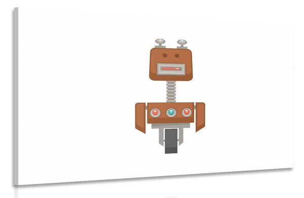 Obraz robot v hnedej farbe