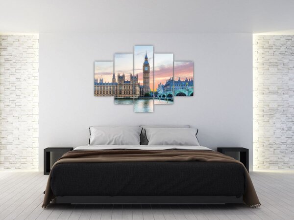 Obraz - Londýn v pastelových farbách (150x105 cm)