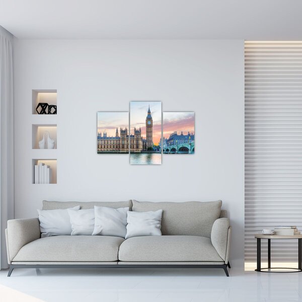 Obraz - Londýn v pastelových farbách (90x60 cm)