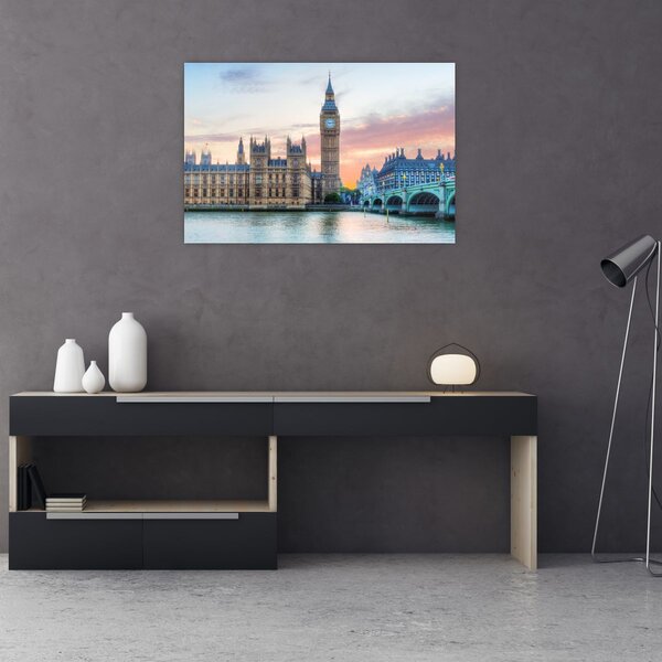 Obraz - Londýn v pastelových farbách (90x60 cm)