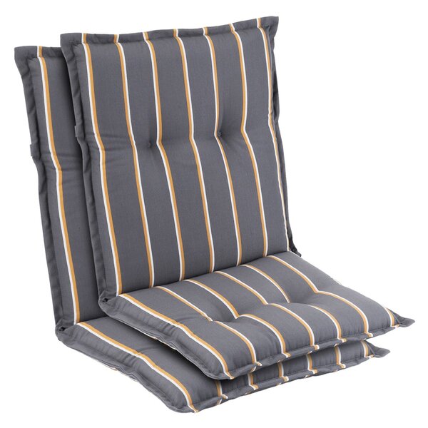 Blumfeldt Prato, čalúnená podložka, podložka na stoličku, podložka na nižšie polohovacie kreslo, na záhradnú stoličku, polyester, 50 × 100 × 8 cm, 2 x podložka